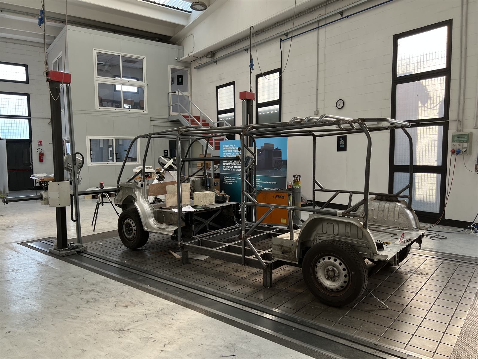 Steel frame of the ETIOCA prototype