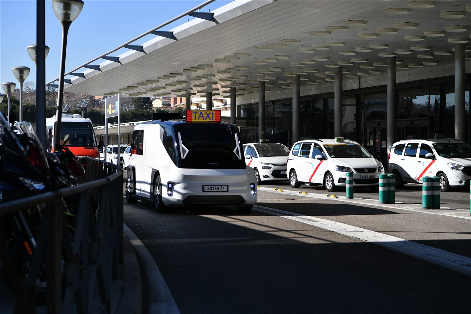 The ETIOCA prototype at an airport taxi rank